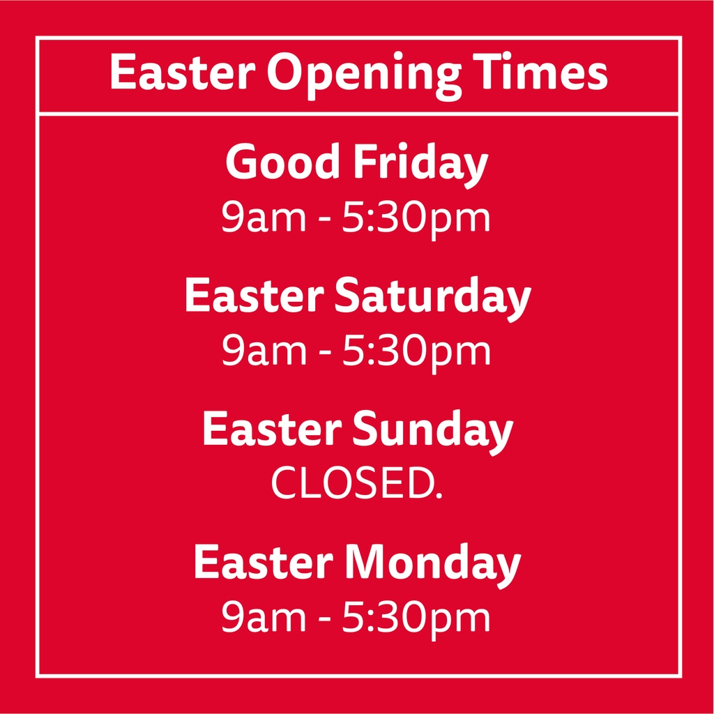 🐰🐣 EASTER OPENING HOURS 🐣🐰
With the Easter weekend coming up, please take note of our store opening hours across the weekend!