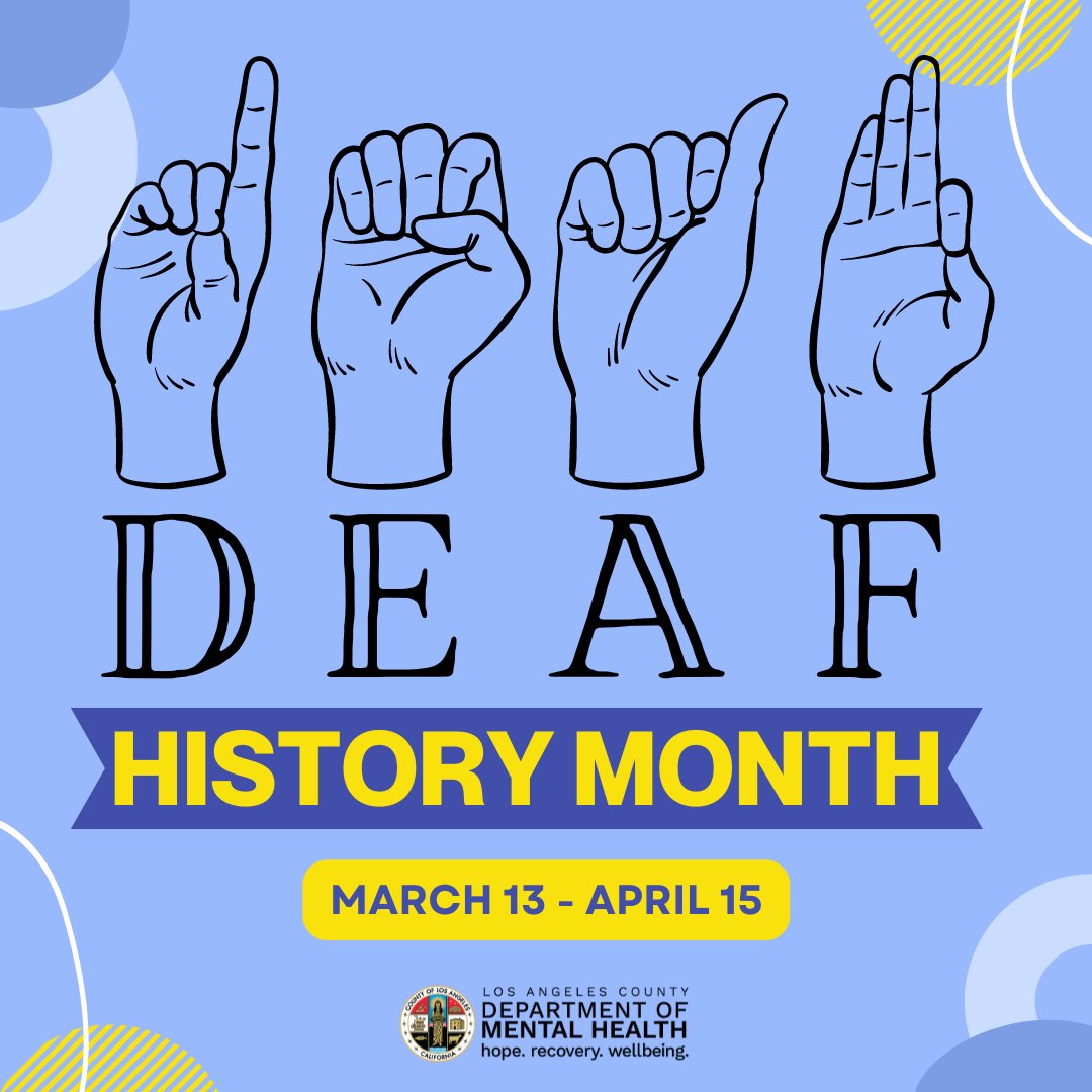 March 13 - April 15 is #DeafHistoryMonth! A time to honor the rich culture and achievements of the deaf and hard of hearing community. Let's celebrate diversity and promote inclusivity and accessibility for all. 🤟✨
