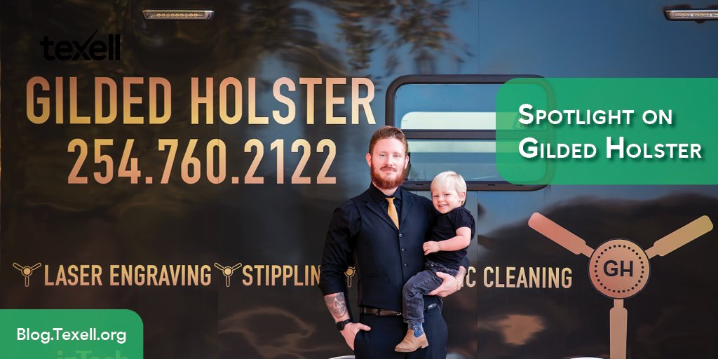 TexellCU's tweet photo. Today's Business Spotlight is on Gilded Holster, a mobile gun cleaning and engraving service owned by Navy Veteran, John Pegues. To start his business, John reached out to Texell's Commercial team for an SBA loan. Read more at https://t.co/Zas0Ew6lyy. https://t.co/AoPrDyu6RH