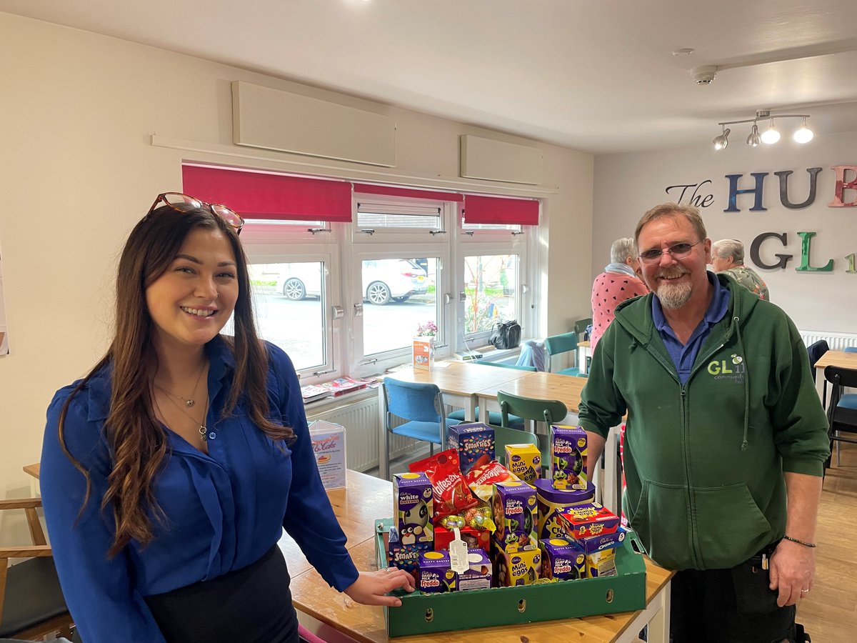 A huge thank you to Dursley Rotary and the customers and staff of @CoventryBS in Dursley for their generous donation of chocolate eggs for the GL11 Food Bank this Easter! We're absolutely thrilled as we know this will make such a difference to our community!