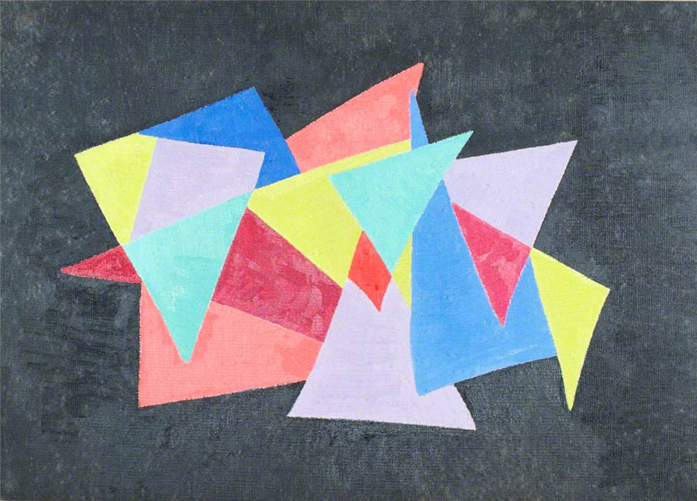 Our #LearningResource activities are perfect for families looking for creative fun during the #EasterHolidays 🌟 Take a look 👉 ow.ly/J4p350R1koh 'Interwoven Coloured Triangles' by Pamela Muriel Ward (1908–1994) © National Trust, Llanerchaeron. 📷 @NationalTrust