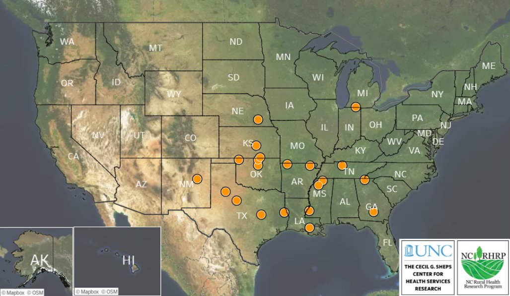 Responding to concerns about access to health care due to rural hospital closures, a new rural provider category - Rural Emergency Hospitals (REH) - was established. View REH data from @NCRural using their interactive map. ow.ly/RQr550R2CbF #ruralhealth #hospitals