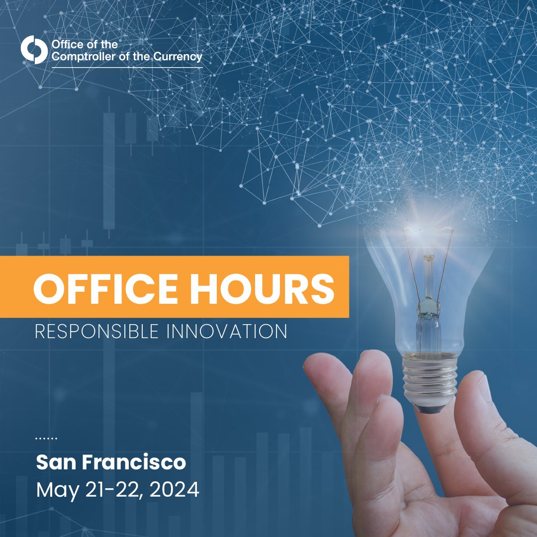 There’s still time to request a one-on-one meeting with the Office of Financial Technology to discuss #fintech, bank partnerships, and responsible innovation. Requests must be received by March 30. More info at occ.gov/news-issuances….