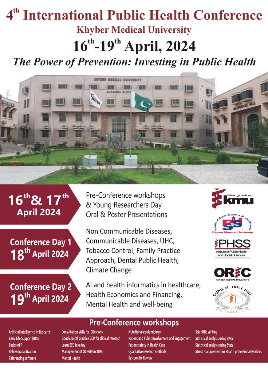 Awesome opportunity for health professionals to interact with great minds from across the globe. @DrZia_ulhaq @zoheb_dr @kmuofficial_ @IPHSS_KMU @ResearchKMU1