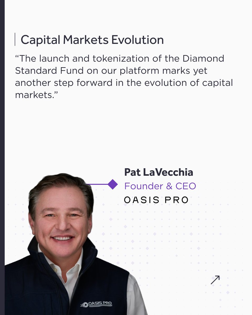 Combining an under-utilized asset class with the enhanced accessibility and liquidity provided by tokenization, Oasis Pro <a href="/DiamondStandard/">Diamond Standard Co.</a> <a href="/avax/">Avalanche🔺</a> and <a href="/HorizonKinetics/">HorizonKinetics</a> are powering the future of finance.

The Diamond Standard Fund has been tokenized by Oasis Pro and listed on Oasis