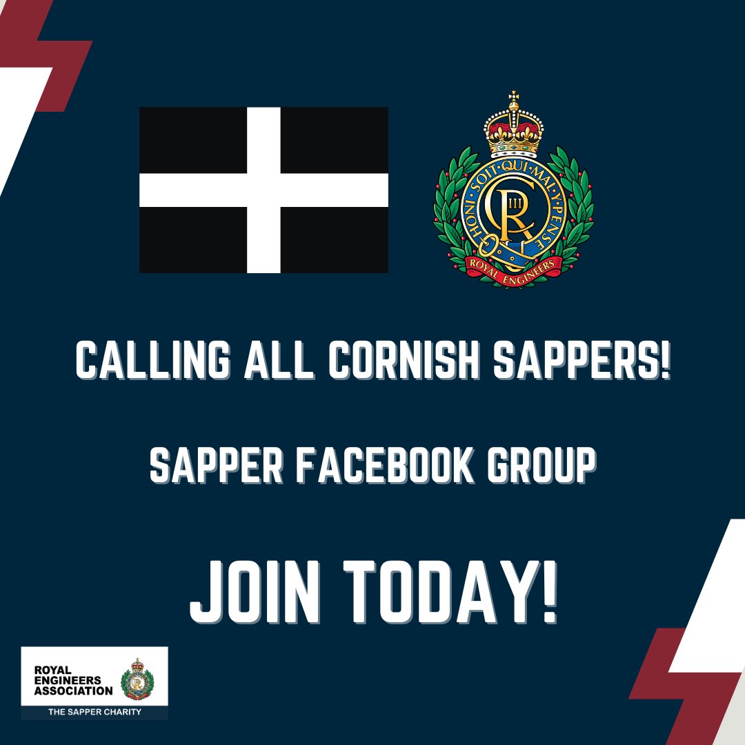 Calling all of our Cornish Sappers to join their Facebook group! facebook.com/groups/2083148… #SapperFamily #Ubique