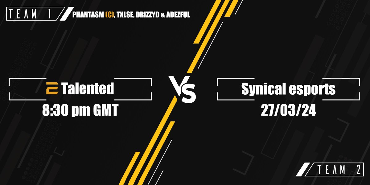 The Main Roster go again tonight! It was an unfortunate loss getting reverse swept last night, however, the boys are locked in and ready to go and bring that W. 
 
Stream Link - twitch.tv/amcguckin 

#Time2Takeover #2TonTop #2TCOD