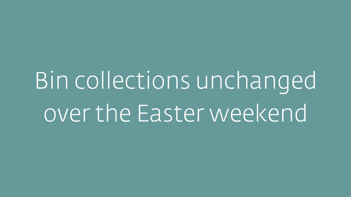 Bin collections will remain on their usual days over the Easter weekend, please put your bins out as normal. 📅 If you are unsure about the collection days for each bin in your area, you can check on our website: orlo.uk/BinCollection_…