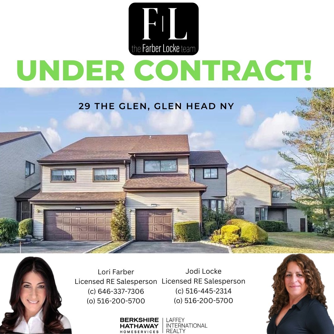 🏡 Exciting News! 🎉 We're thrilled to announce that 29 The Glen in Glen Head is now under contract! 📝🔑 We want to thank Sandi Lefkowitz of Daniel Gale; it has been a pleasure working together! 🤝✨ #UnderContract #RealEstate #GlenHead #BHHSLaffey #TheFarberLockeTeam