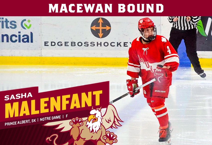 W🏒| RECRUIT Among the top scorers in the @SaskFemaleAAA league with @NDHoundsHockey, former @PABears product Sasha Malenfant will bring offensive punch to the @MacEwanHockey lineup in 2024-25. Welcome to @MacEwanU! #GriffNation STORY➡️macewangriffins.ca/sports/wice/20…
