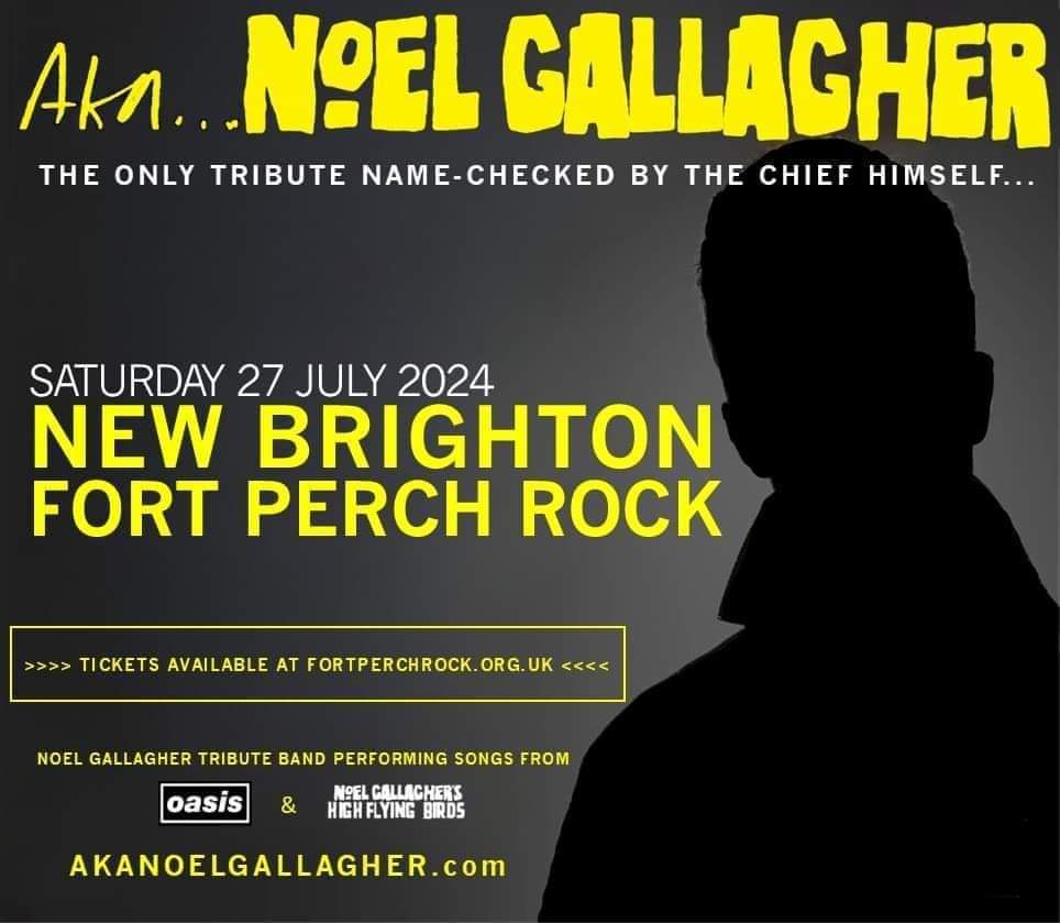 WIRRAL

📍 Fort Perch Rock
📅 Sat 27th July
⏲️ Doors 7pm
🎟️ skiddle.com/whats-on/Chest…

In 4 months we return to New Brighton to play 2hrs of Noel's songs.

This sold out last year so grab your tickets 👍😎

#AKANoelGallagher #FortPerchRock #NewBrighton #NoelGallagher #Oasis #NGHFB