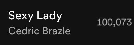 my song SEXY LADY finally HIT 100K on Spotify! huge thanks to everyone who has listened and shared this song! 🤧❤️