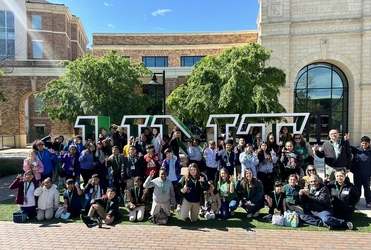PrestonHollowES's tweet photo. We had fun going to college today!! Go Mean Green! 💚🦅 Visiting the University of North Texas opens our students' eyes to future opportunities! @CounselingDISD @TbrandtTom @TemesghenAsmer3
@RyanZysk #CollegeAndCareerReady
#OneWorldManyStories
#InternationalBaccalaureate #IBPYP https://t.co/aEmbSqnh9e