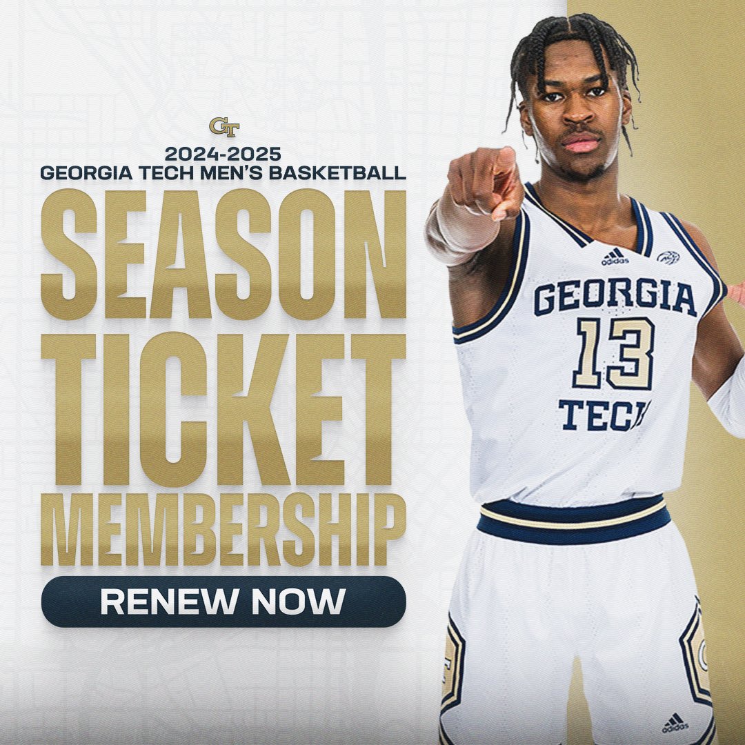 ⚠️𝗥𝗘𝗡𝗘𝗪𝗔𝗟𝗦 𝗔𝗥𝗘 𝗟𝗜𝗩𝗘⚠️ Secure your tickets for the 2024-25 @GTMBB season by renewing 𝙩𝙤𝙙𝙖𝙮❕Don't miss out on early bird special pricing till April 26 ⏳ 🎟️ buzz.gt/MBBrnwl2425 #StingEm 🐝
