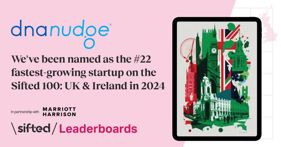 NEWS: DnaNudge has been named in the @Siftedeu 100: UK & Ireland leaderboard - the list of the fastest-growing start-ups in 2024 as ranked by revenue growth 🚀 

Read the full research report here: sifted.eu/leaderboards/u…

#Sifted100 #startups #scaleups #healthtech #medtech