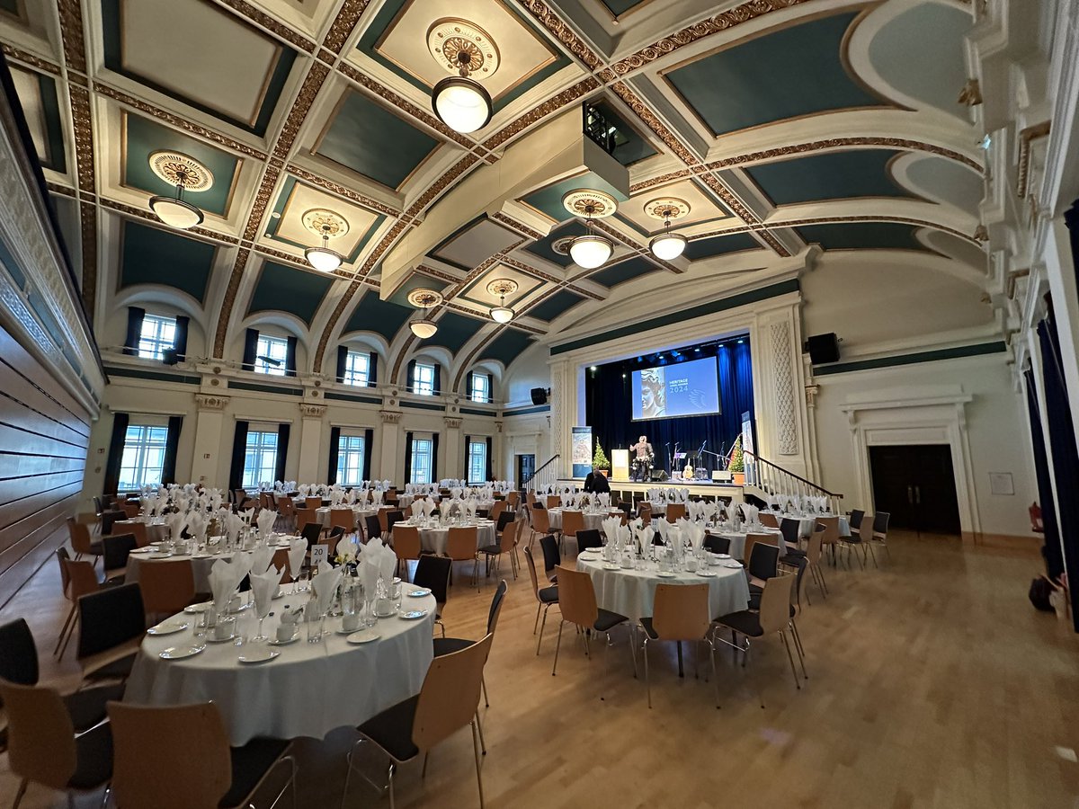 The stage is set for the Heritage Angel Awards here at the Braid, Ballymena! Tune into our livestream from 7pm to cheer on your favourite heritage projects👇 youtube.com/watch?v=AeS-V8… Keep an eye on our Twitter and Instagram pages for updates from the event! #HeritageAngels24