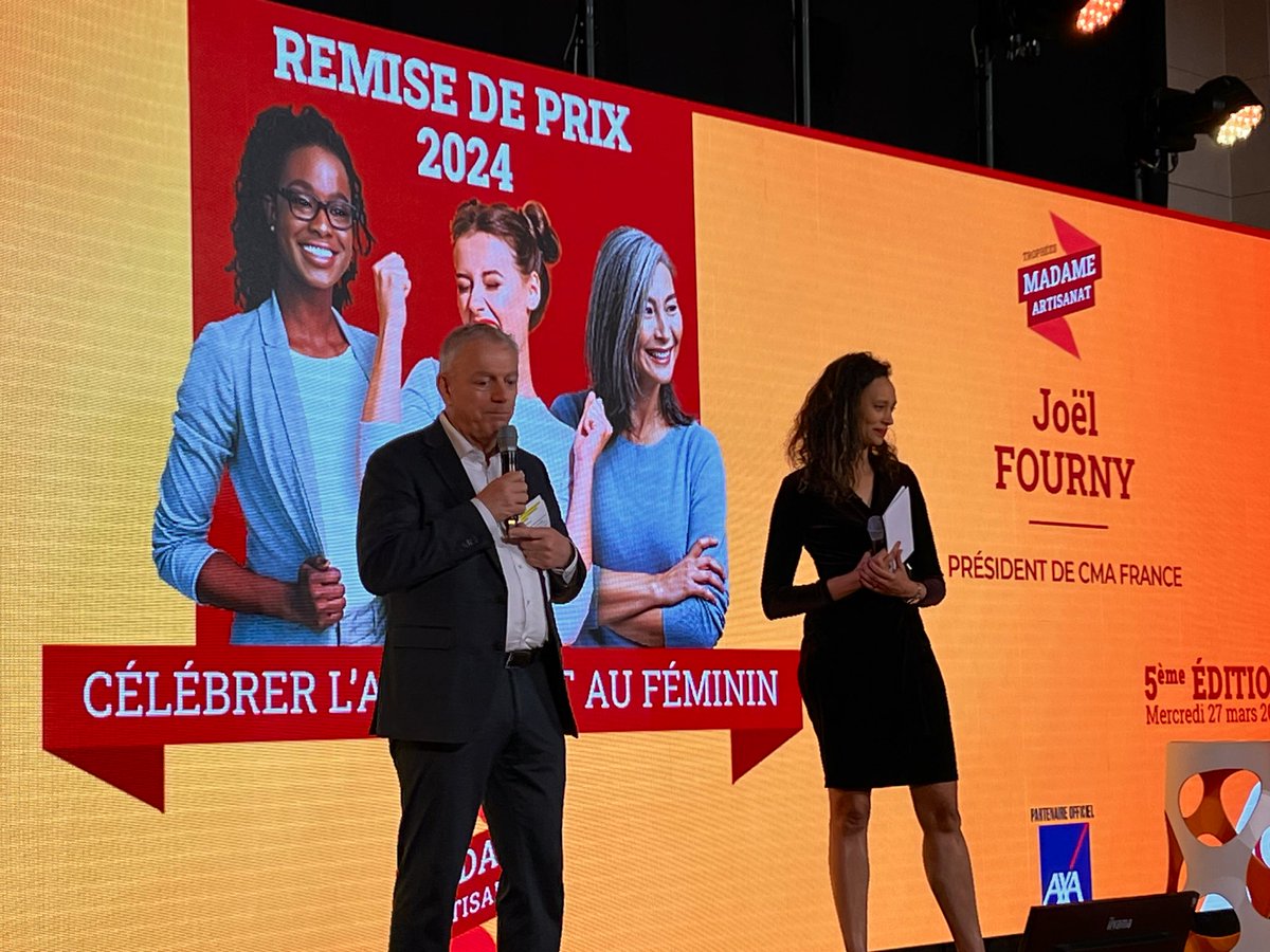 CMAFrance_'s tweet photo. 💬 « Il n’y a plus dans l’artisanat de métier qui ne soit pas ouvert aux femmes. La féminisation de nos professions est une réalité et nous devons le faire savoir ! C’est pour cela que nous organisons pour la 5e année consécutive les trophées #MadameArtisanat » @JoelFourny https://t.co/TASheGyiCw