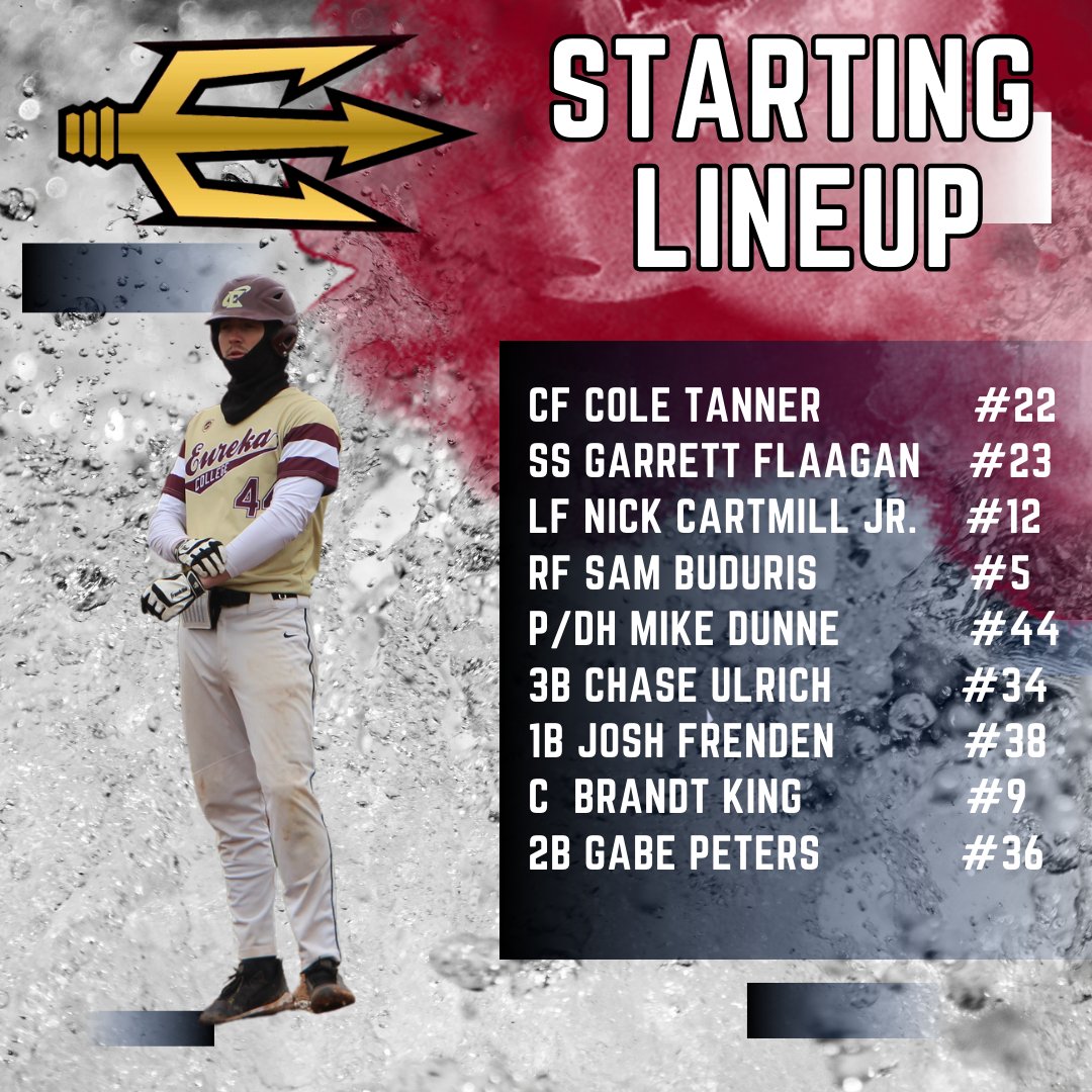 Eureka College Baseball (@ecreddevilsbase) on Twitter photo Game 2 starting lineup
Watch Here: youtube.com/live/fNyBbujrk… Game 2 starting lineup
Watch Here: youtube.com/live/fNyBbujrk…