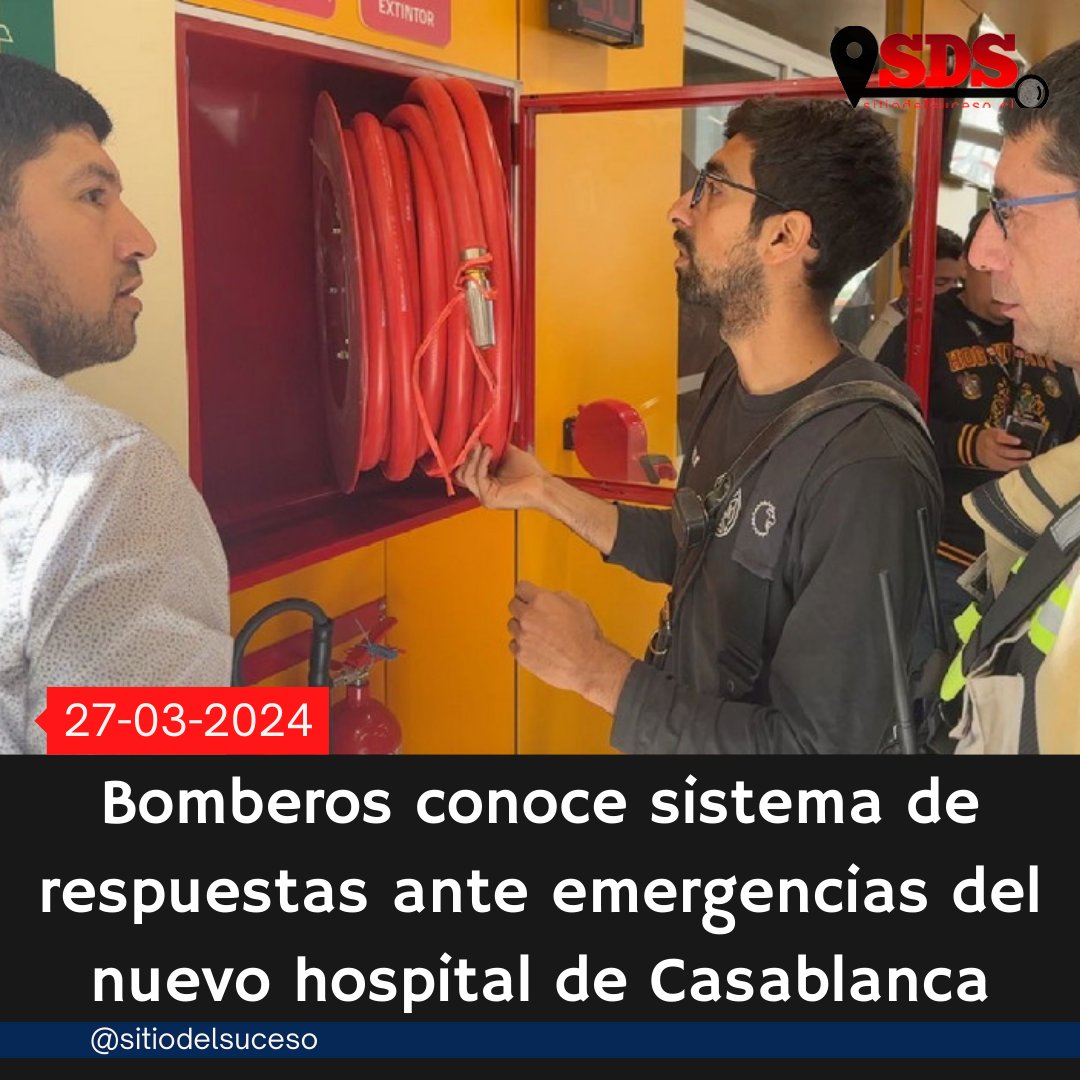 Bomberos conoce sistema de respuestas ante emergencias del nuevo hospital de Casablanca Detalles en ➡️ sitiodelsuceso.cl/2024/03/27/bom…
