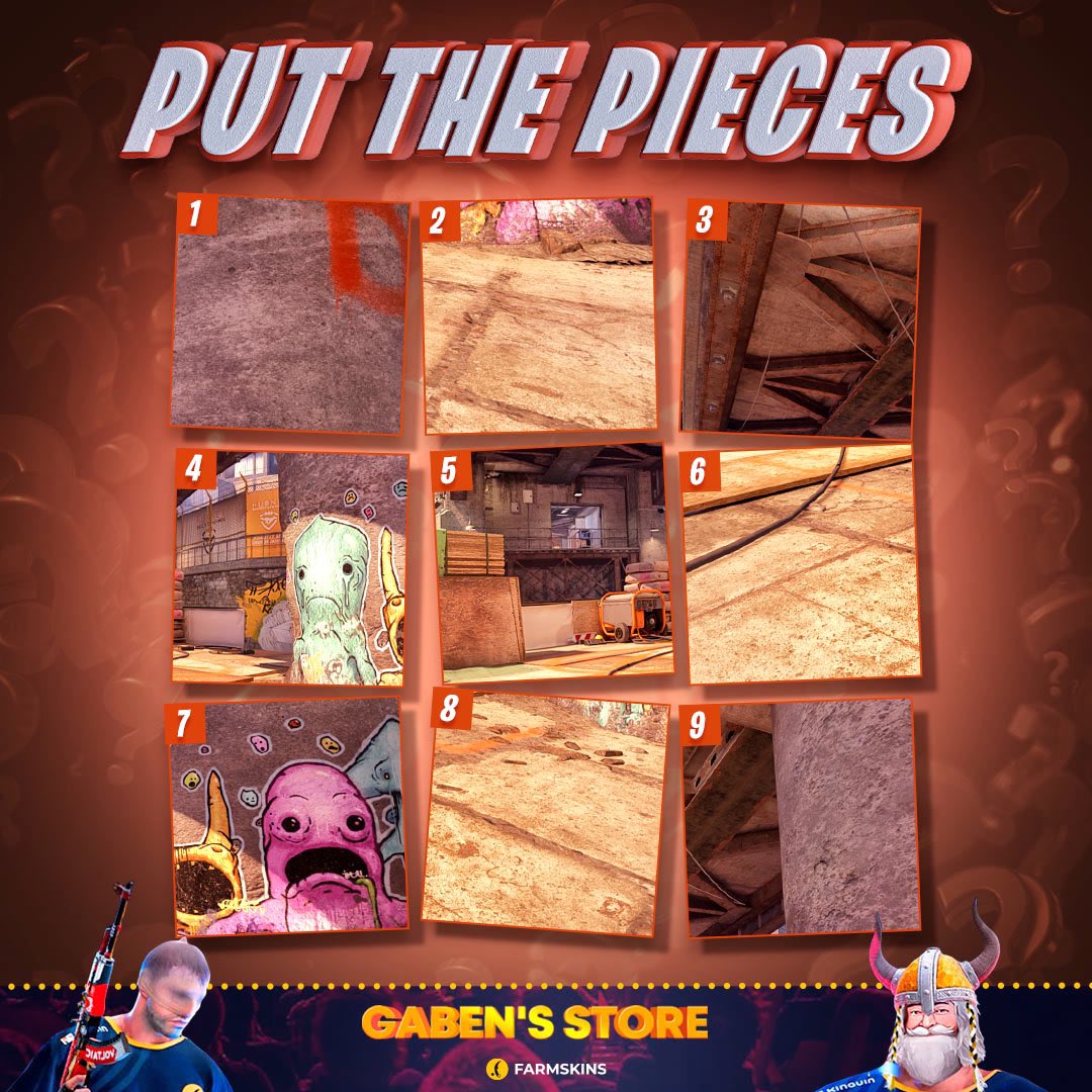 farmskins's tweet photo. It's time to use your brain. Put the pieces 🧩

Among all the correct answers, we run a 24-hour GIVEAWAY! 🎉

How to enter: 
✅ Follow @farmskins 
❤️Like the post
💫RT the post
⭐️Put the pieces https://t.co/N9nb6KvDr9