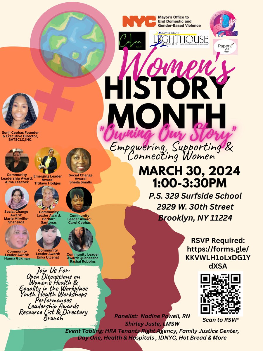 BatsCLC's tweet photo. Join us for brunch &amp; an open discussion on the History of Women’s Health &amp; Equity in the Workplace while we recognize Coney Islands Social Change Leaders, Emerging Leaders &amp; Community Leaders 💐 “You Must Never Be Fearful About What You Are Doing  When It’s Right” -CRA Rosa Parks https://t.co/wZ7oMxIa7r