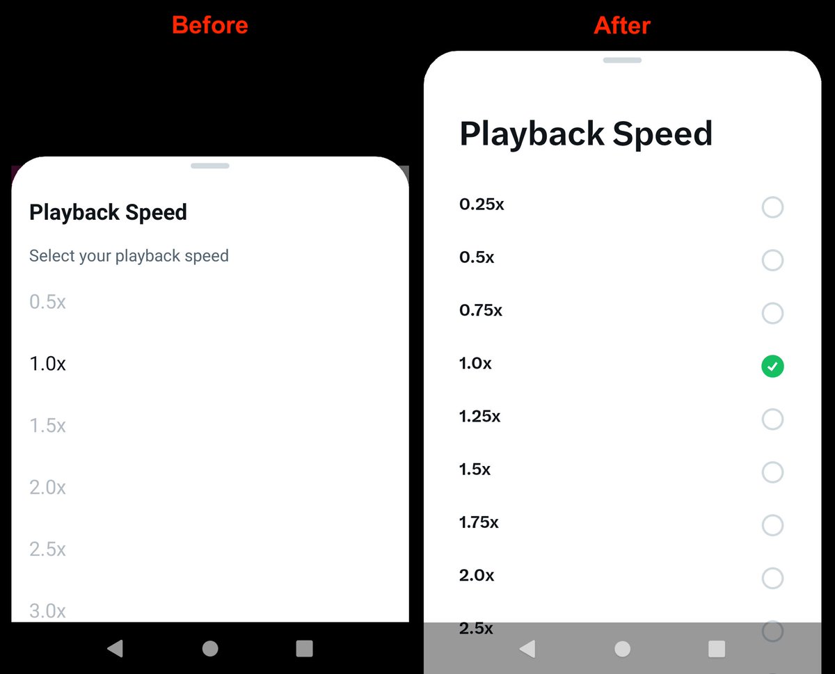 Anyone who have issues with search autocomplete on X Android app, y’all should look out for the fix in version 10.34 later today.

We also heard the feedback related to video playback speed. More speed options are added and they should be clearer to see now.