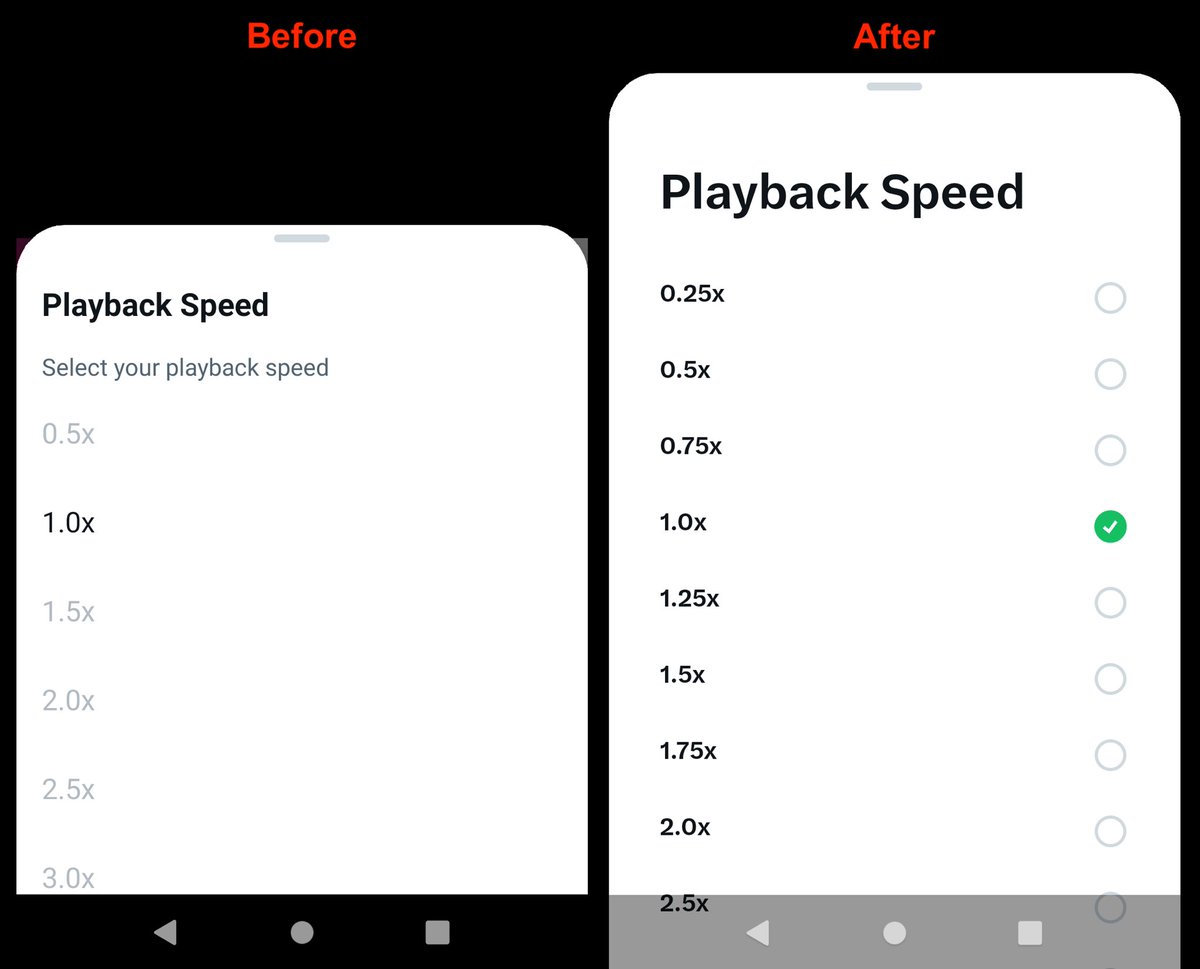 Anyone who have issues with search autocomplete on X Android app, y’all should look out for the fix in version 10.34 later today. We also heard the feedback related to video playback speed. More speed options are added and they should be clearer to see now.