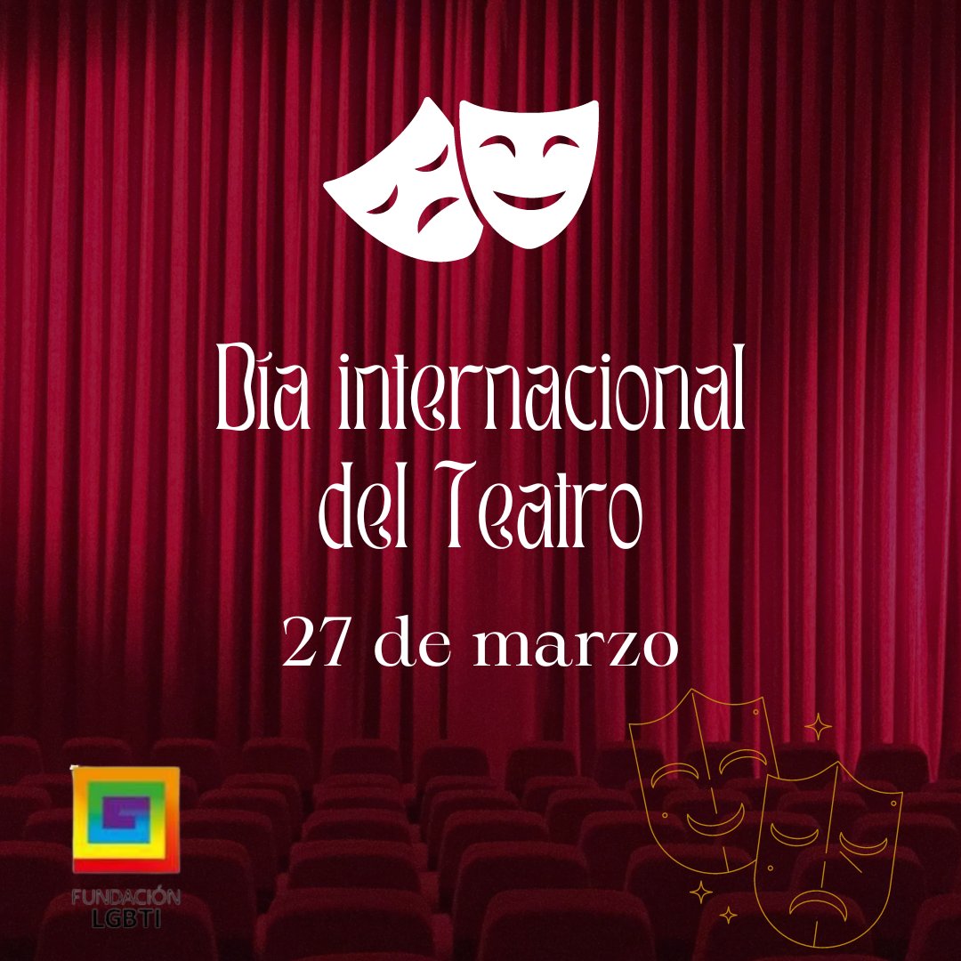 fundacionlgbti's tweet photo. "El teatro es el espejo donde la humanidad contempla su alma." - Stella Adler #diamundialdelteatro #Colombia #medellin #acali #Bogotá #cartagena #Pasto https://t.co/L9AhVvjEHG