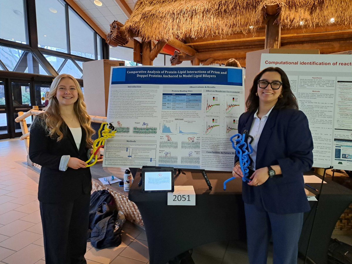 PatSoto_BioPhys's tweet photo. Thrilled to share that our #HighSchool #Summer #Research stars Hunter and Sofia won first place in  #ComputationalBiology at @MSEFOmaha!! Thanks to  @DieckmanLab #NSFCareer funding and support from #Haddix24corridor @Creighton @CreightonCAS @OPSCentralHigh @OPS_NorthHigh 🏆 🖥️ https://t.co/k5WvvUUK3B