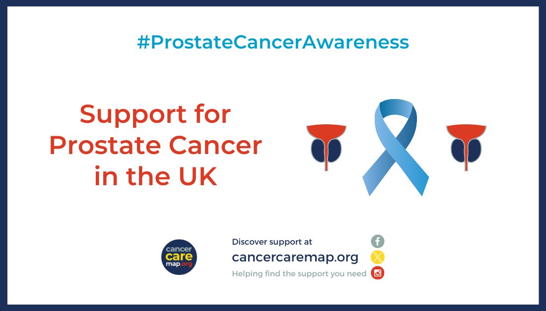 Each year, more than 50,000 men in the UK are diagnosed with prostate cancer making it the most common cancer in men. For #ProstateCancerAwareness Month, we take a look at some of the organisations for those living with prostate cancer in the UK. cancercaremap.org/article/suppor…