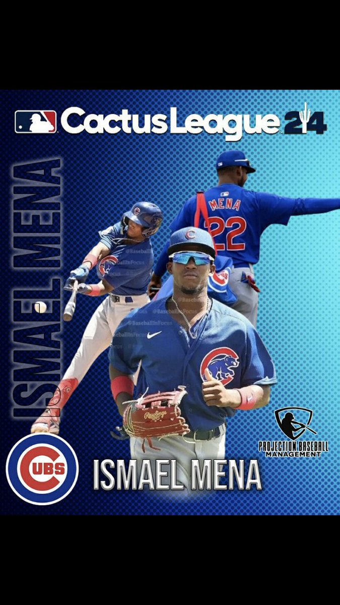 Congratulations to Ismael Mena who got assigned earlier this month and had a chance to be apart of Big League Spring Training 24’

Mucha suerte esta temporada 🙌

#cactusleague #chicagocubs #milb #mlb #pbm #projectionbaseballmanagement