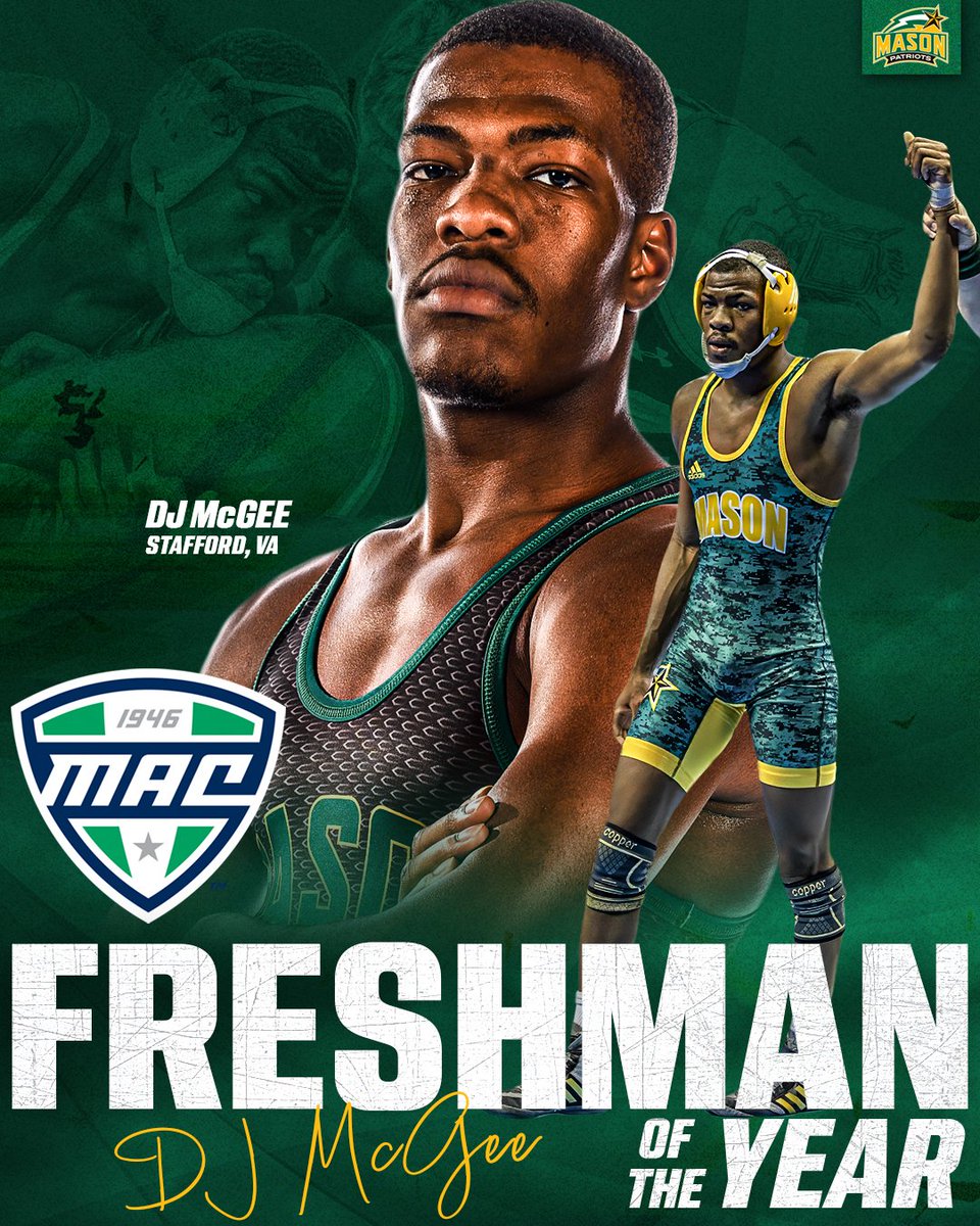 🚨 MAC Freshman of the Year! Congrats to DJ McGee❗️👏👏 @NCAA Qualifier @MACtion 🥈 at 157 lbs 📊25-7 Record #BeUncommon bit.ly/3TUQ8Kf