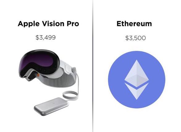 🎯 Qual você escolheria? Apesar de saber a sua resposta, a final você está aqui, tenha certeza que você é o 1%, pois a massa escolheria a óculos. #applevision #ethereum 🚀