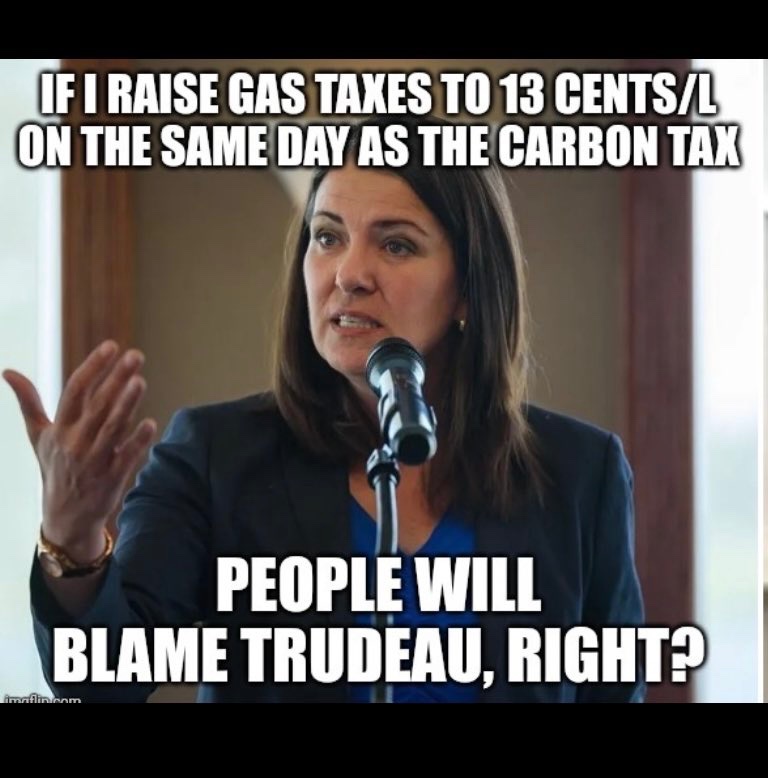 <a href="/ABDanielleSmith/">Danielle Smith</a> It's going to be a 3.3 cents increase.  You are increasing fuel 13 cents in April. What a coincidence!