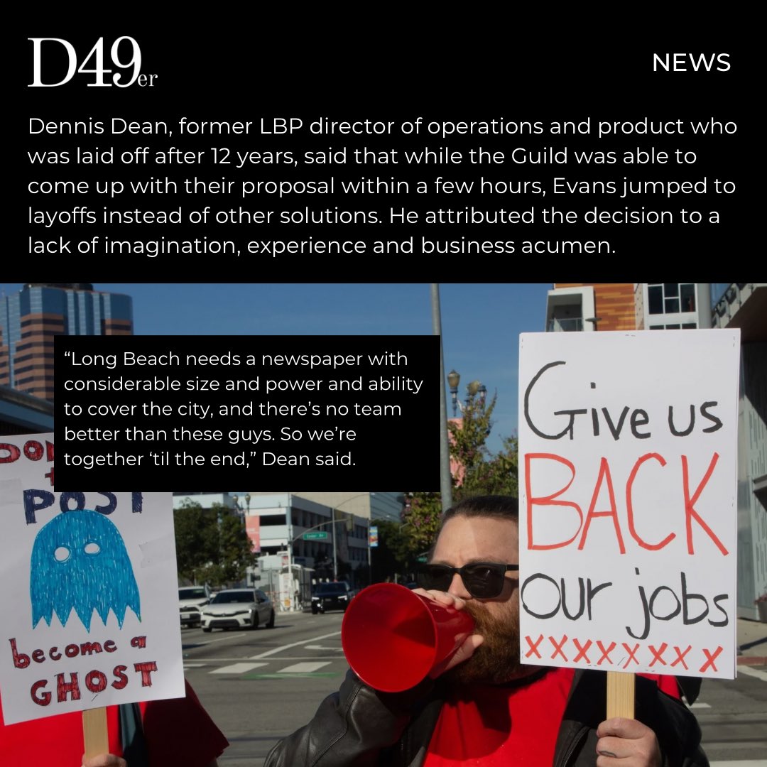 Current and former staff of the Long Beach Post raised signs and megaphones in downtown Long Beach on March 25 to call attention to their issues with current executives of the publication.

Read the full story at: daily49er.com/news/2024/03/2…

✍️/📷: Nicholas Broadhead

 #longbeach