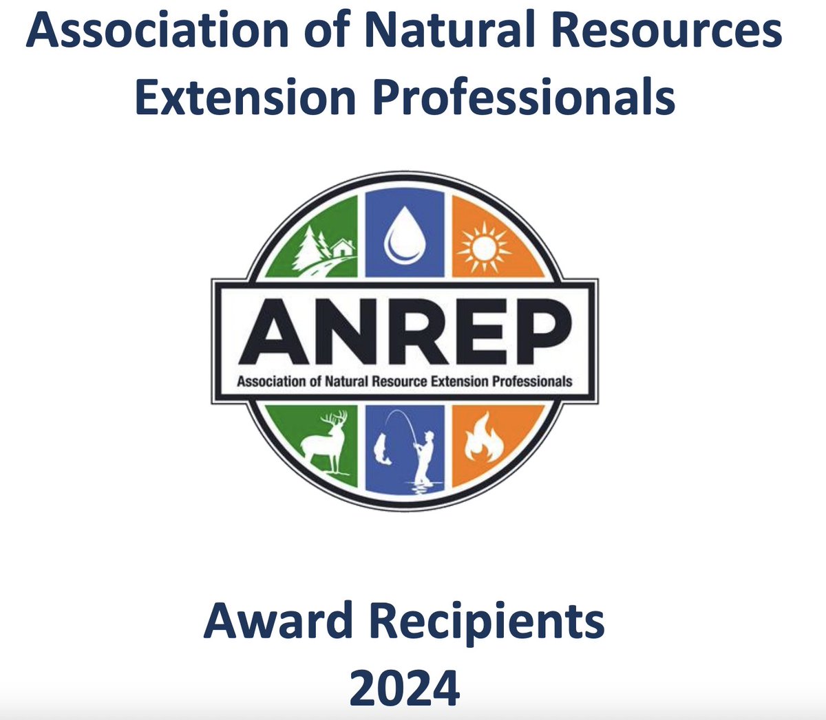 Congrats to all those who worked on the Guidebook for Prescribed Burning in the Southern Region for the ANREP silver award in the Book or Comprehensive Program Curriculum category! anrep.org/docs/ANREP_awa… @soforext, @NCSUExtForestry, @NC_TNC, @universityofga, @AuburnU, & more