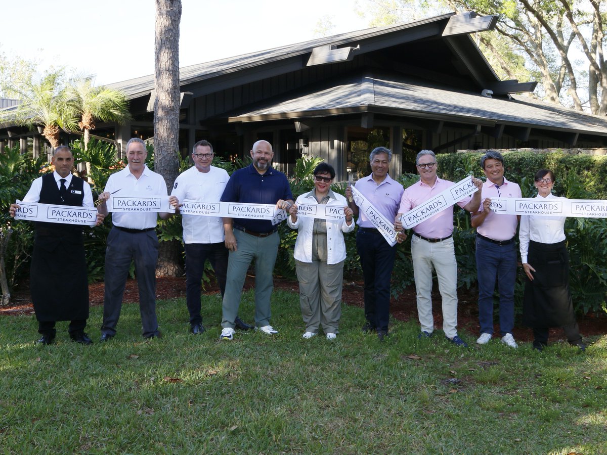 It's official ✂️✨ Amongst the excitement of the tournament, our team celebrated the grand opening of our signature restaurant, Packard's Steakhouse. 📅 📞 Secure your reservation now: bit.ly/3xbsUXp #InnisbrookLife #Packards #Dine