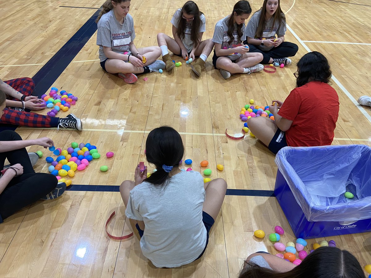 Preparing for our Easter egg hunt this Friday!! 500 eggs!! <a href="/FTMSJaguars/">Frontier Trail</a> <a href="/OlatheMSPE/">OlatheMSPE</a>