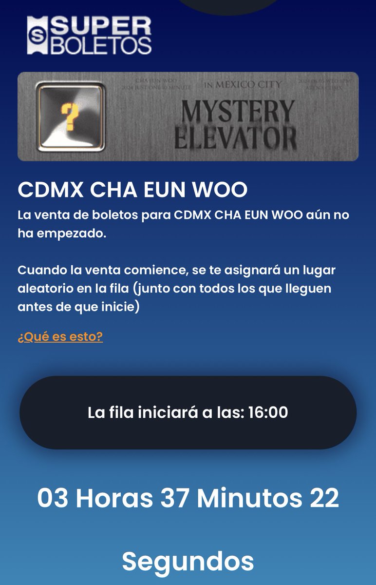 ticketelhamster's tweet photo. 🚨Link para los boletos de Cha Eun-Woo: https://t.co/CkE1zJlhFf

⚠️Horario de la venta 4 PM

#ticketelhamster #CHAEUNWOO https://t.co/Wg1CaE7uZo