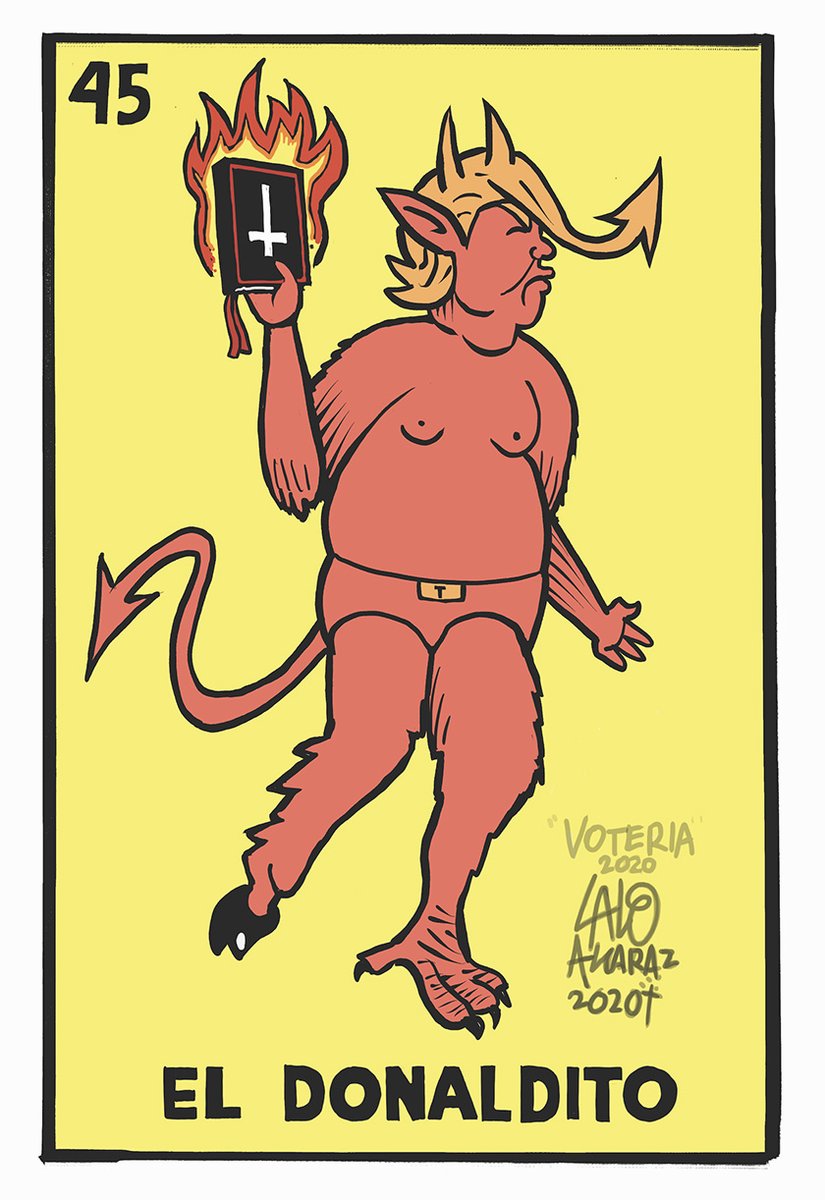He is selling $60 Bibles, hope they are fireproof. Please share #laloalcaraz cartoons #Voteria
