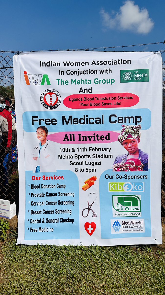 PatelFalgu22141's tweet photo. Success full free medical camp in Lugazi done by Indian women association Uganda 🇺🇬 in conjunction with Mehta group SCOUL attend by 1200 ppl in 2 days 
Cervical screening,prostate screening,Brest screening,Dental check up &amp; Genral checkup on February 2024 https://t.co/vM4OO8tpHm
