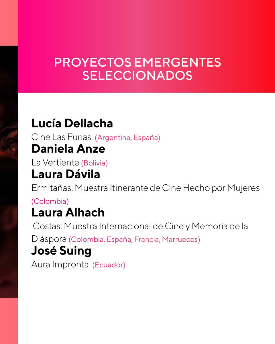 Publico_Futuro's tweet photo. 🩷 Anunciamos a los 36 proyectos que formarán parte del Taller para proyectos de exhibición audiovisual. 🩵
Compartir y crecer junto a nuestros tutores y proyectos participantes será una gran experiencia.
#SPF14 #NosVolvemosAEncontrar https://t.co/CxESO9vQev