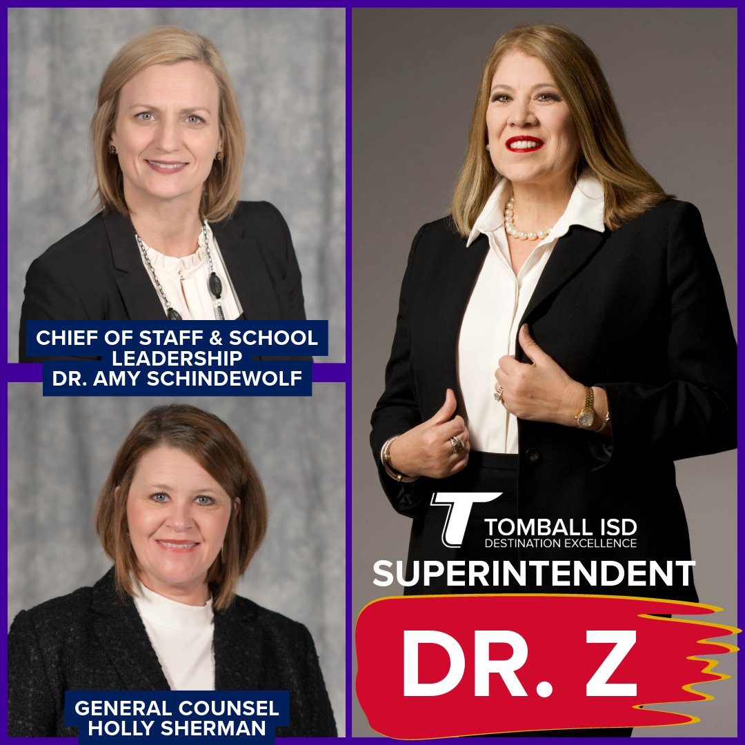 Celebrating Women's History Month by recognizing three women on the @TomballISD Cabinet, led by Superintendent @m_salazarzamora. These women are true leaders who do what is best for ALL students & staff in our District. Join us in recognizing our women in leadership!