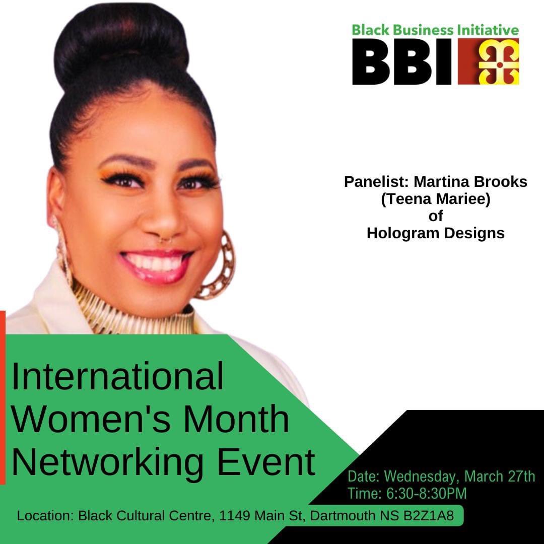 Ending International Women's Month on a high note with BBI's International Women's Month networking event tonight! We’re celebrating the achievements of African Nova Scotian Women and their businesses eventbrite.ca/e/internationa…