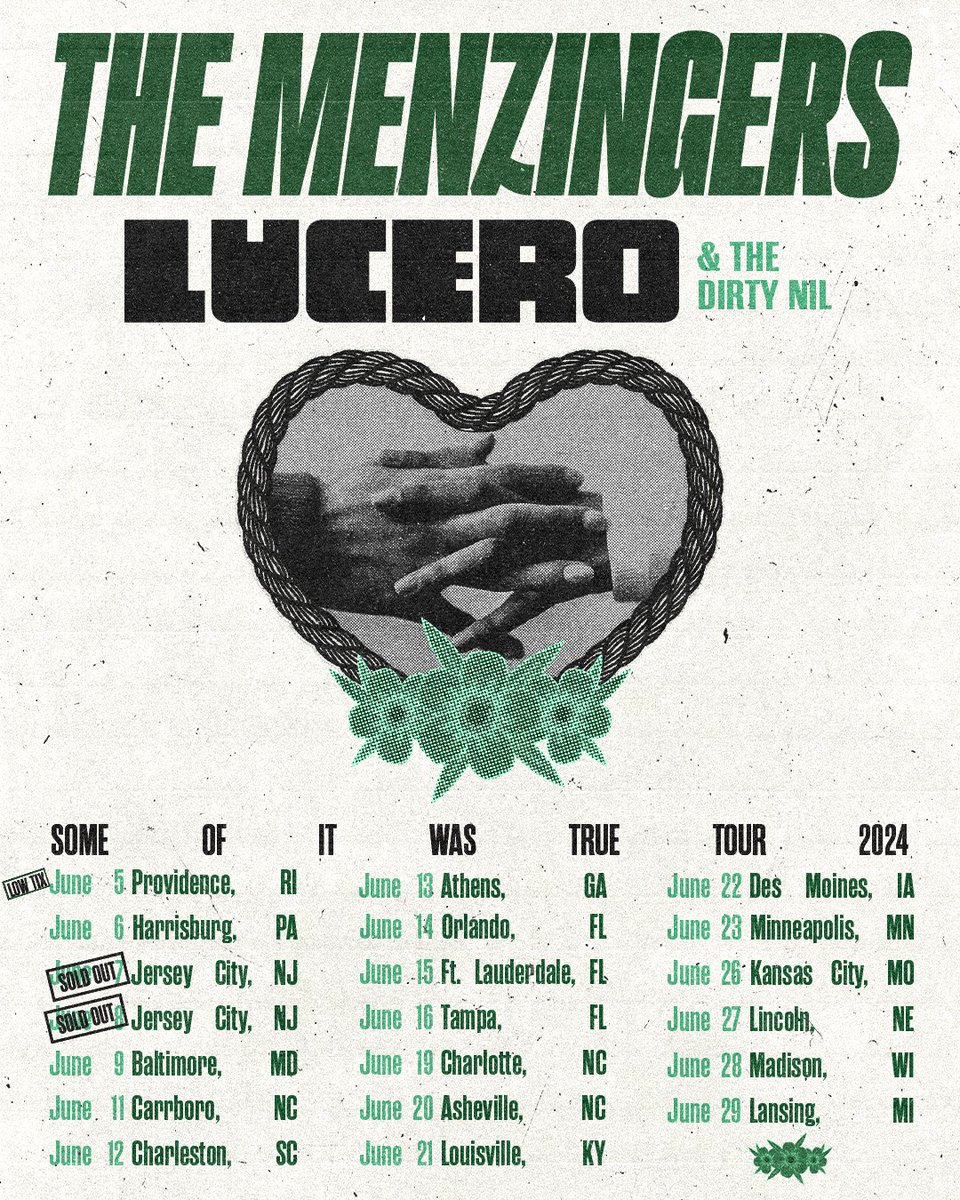 Tickets are very low for Providence. Two months out. Get your tickets now at TheMenzingers.com