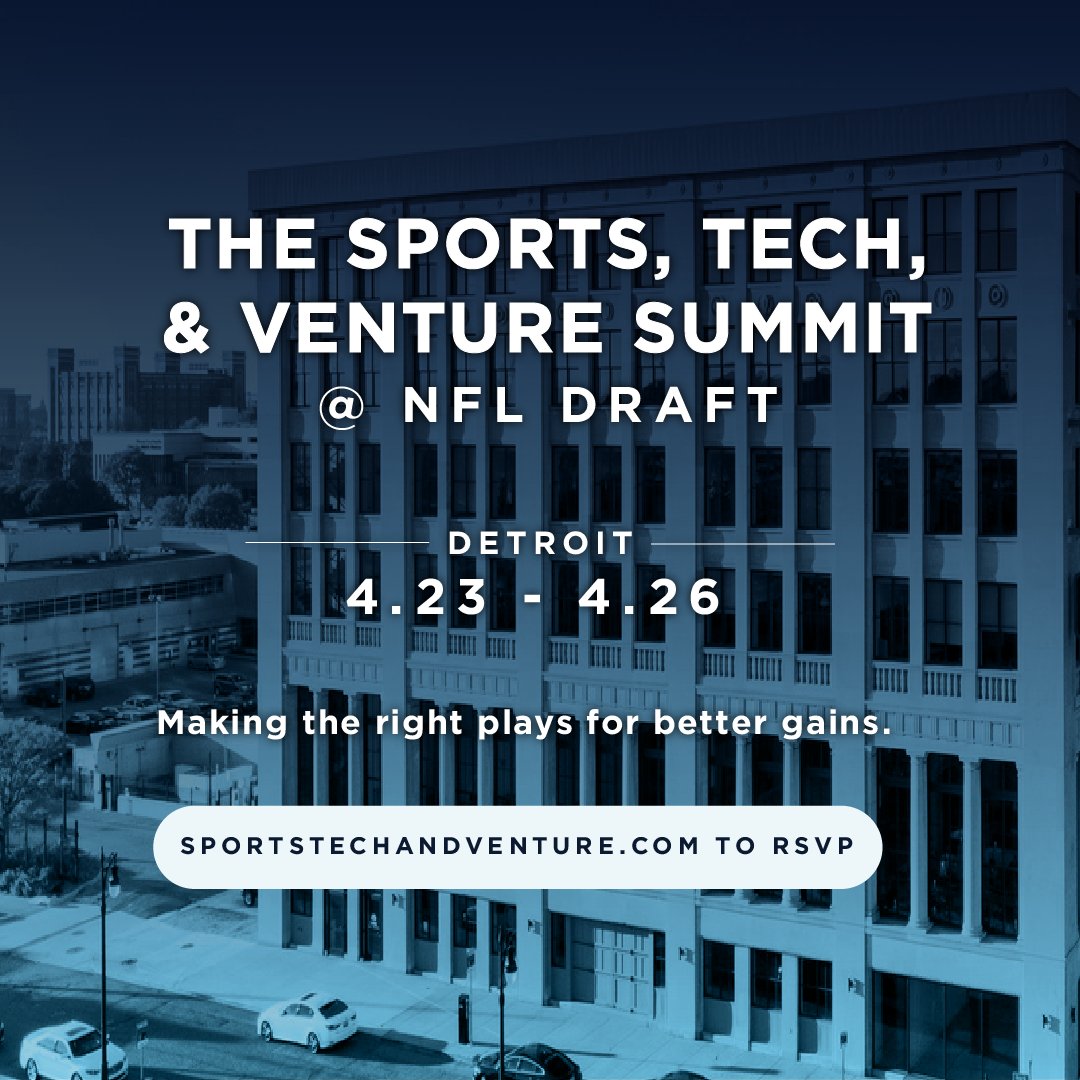 TechTown is excited to partner on the first-ever Sports, Tech and Venture Summit! 🏈🙌 This four-day event will take place April 23-26 in Detroit during NFL Draft week and will feature panels, local startup pitches and more! Learn more and register: techtowndet.org/3PFnkCG