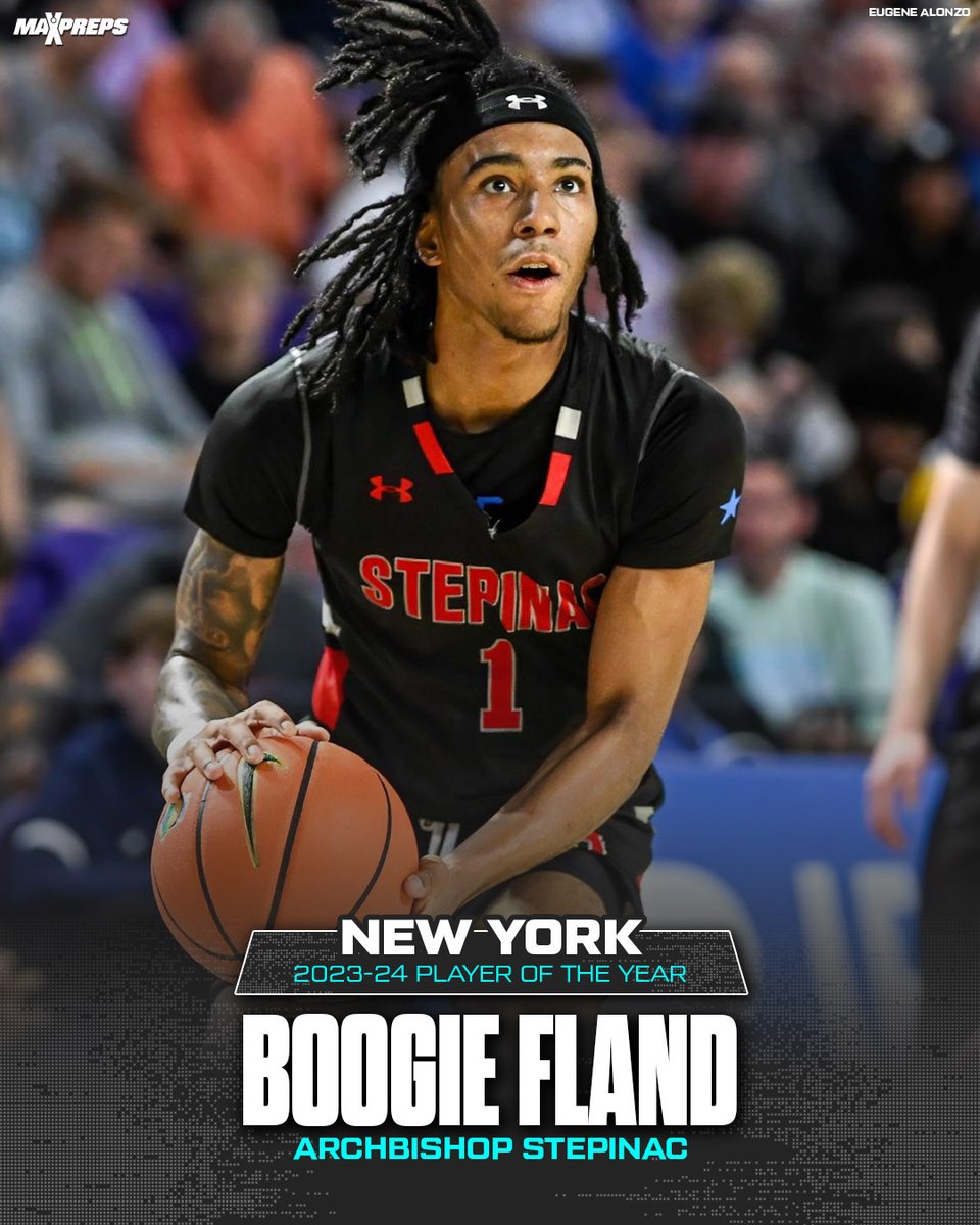 Boogie Fland of Archbishop Stepinac named 2023-24 New York MaxPreps High School Boys Basketball Player of the Year. 🔥🏆 ✍️: maxpreps.com/news/4a1Z7KQ4D…