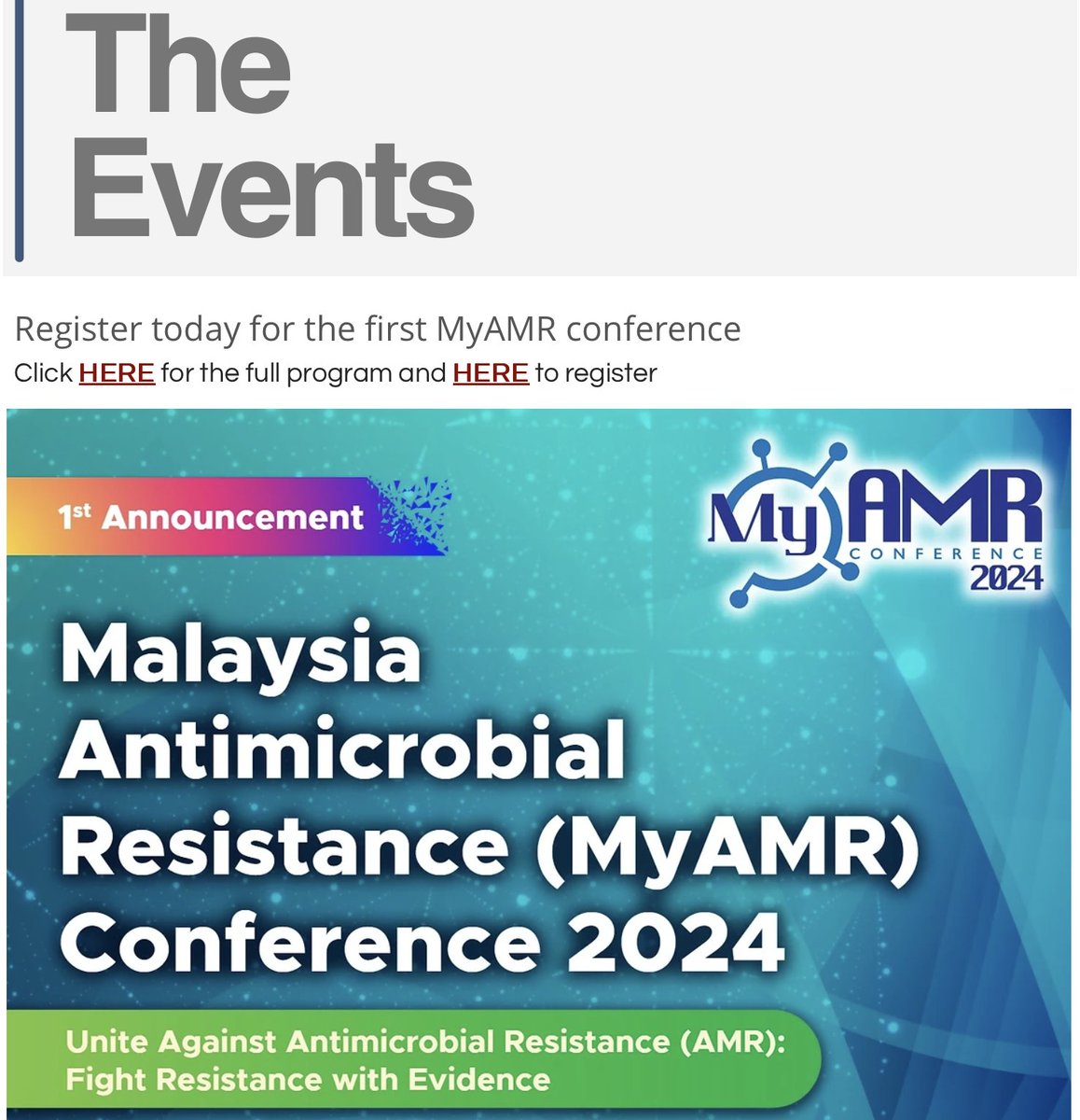 Join us for the inaugural MyAMR symposium at Sunway Pyramid Convention Centre from July 16 to 18, 2024! 

Explore the latest advancements in antimicrobial resistance research and strategies. 

Don't miss out! 
#MyAMR #AntibioticResistance 

antibiotic-ninja.com/event