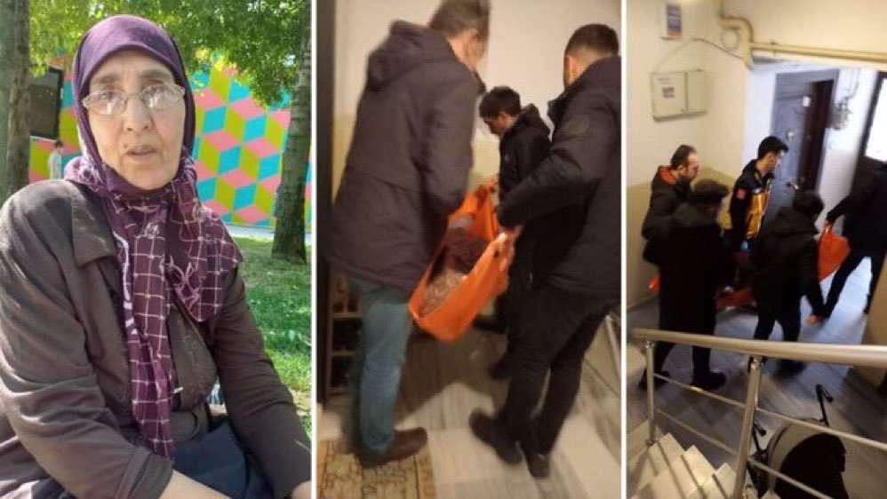 Resimdeki 75 yaşındaki Hatice Yıldız hastaneye değil, cezaevine götürülüyor. 

Suçu(!) cezaevinde bulunan kızı ve kızının koğuş arkadaşına para yollamak. 

HaticeNineyi TahliyeEdin