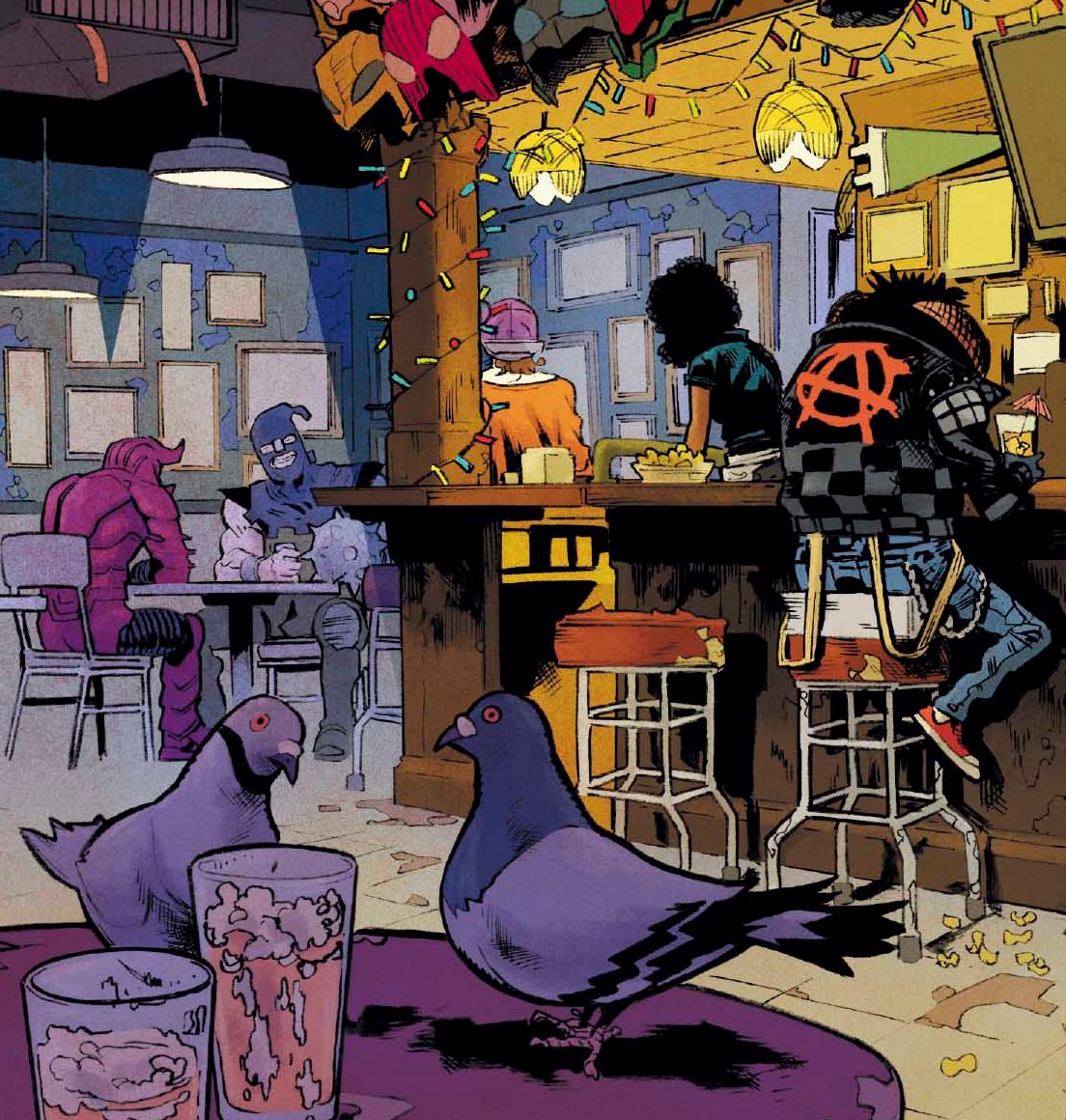 grafitoed's tweet photo. "El día que entre un Inspector de Sanidad en el bar y vea todo esto, lo quema con lanzallamas".
https://t.co/TB1CDru1dF #Supervillanos #Minorthreads #cómic https://t.co/pZY4ztk6zK